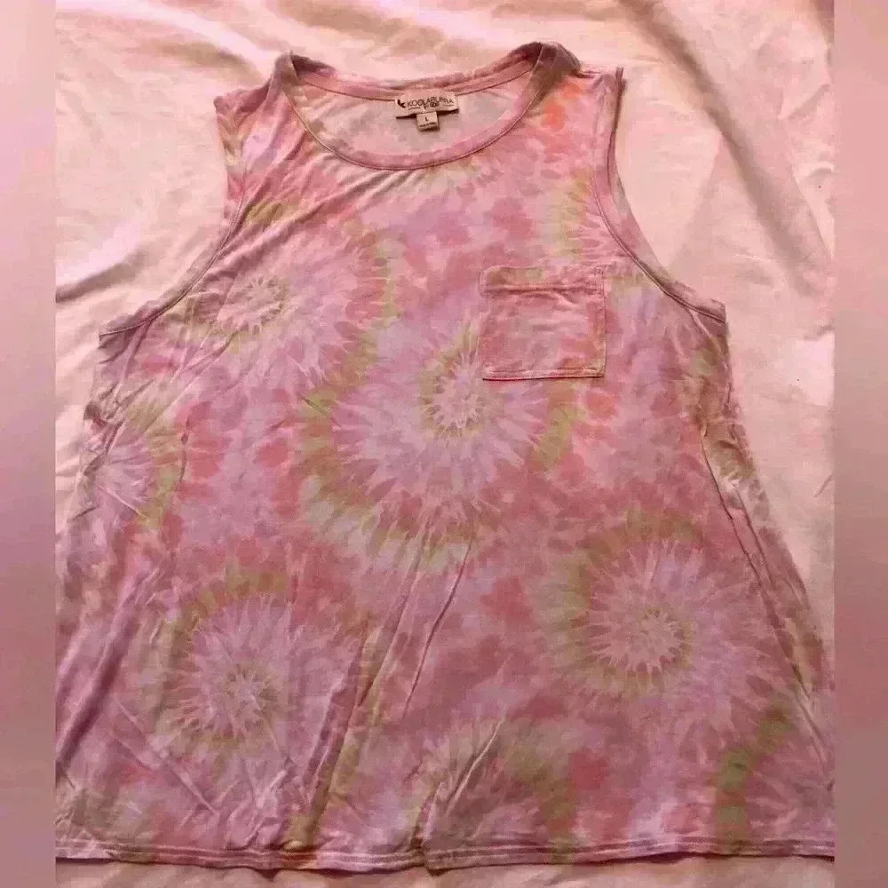 Pink Tie Dye Ugg Koolaburra tank Sz L